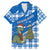 Scotland Christmas Family Matching Mermaid Dress and Hawaiian Shirt with Nessie Santa Hat and Blue Tartan Tree - Wonder Print Shop