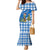 Scotland Christmas Family Matching Mermaid Dress and Hawaiian Shirt with Nessie Santa Hat and Blue Tartan Tree - Wonder Print Shop