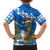 Scotland Christmas Family Matching Off The Shoulder Long Sleeve Dress and Hawaiian Shirt with Nessie Santa Hat and Blue Tartan Tree - Wonder Print Shop