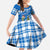 Scotland Christmas Family Matching Off The Shoulder Long Sleeve Dress and Hawaiian Shirt with Nessie Santa Hat and Blue Tartan Tree - Wonder Print Shop