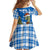 Scotland Christmas Family Matching Off The Shoulder Long Sleeve Dress and Hawaiian Shirt with Nessie Santa Hat and Blue Tartan Tree - Wonder Print Shop