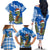 Scotland Christmas Family Matching Off The Shoulder Long Sleeve Dress and Hawaiian Shirt with Nessie Santa Hat and Blue Tartan Tree - Wonder Print Shop