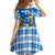 Scotland Christmas Family Matching Off Shoulder Maxi Dress and Hawaiian Shirt with Nessie Santa Hat and Blue Tartan Tree - Wonder Print Shop