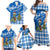 Scotland Christmas Family Matching Off Shoulder Maxi Dress and Hawaiian Shirt with Nessie Santa Hat and Blue Tartan Tree - Wonder Print Shop