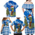 Scotland Christmas Family Matching Off Shoulder Maxi Dress and Hawaiian Shirt with Nessie Santa Hat and Blue Tartan Tree - Wonder Print Shop