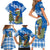 Scotland Christmas Family Matching Short Sleeve Bodycon Dress and Hawaiian Shirt with Nessie Santa Hat and Blue Tartan Tree - Wonder Print Shop