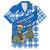 Scotland Christmas Family Matching Short Sleeve Bodycon Dress and Hawaiian Shirt with Nessie Santa Hat and Blue Tartan Tree - Wonder Print Shop