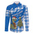 Scotland Christmas Family Matching Short Sleeve Bodycon Dress and Hawaiian Shirt with Nessie Santa Hat and Blue Tartan Tree - Wonder Print Shop