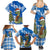 Scotland Christmas Family Matching Summer Maxi Dress and Hawaiian Shirt with Nessie Santa Hat and Blue Tartan Tree - Wonder Print Shop