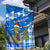 Scotland Christmas Garden Flag with Nessie Santa Hat and Blue Tartan Tree - Wonder Print Shop