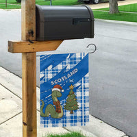 Scotland Christmas Garden Flag with Nessie Santa Hat and Blue Tartan Tree - Wonder Print Shop