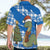 Scotland Christmas Hawaiian Shirt with Nessie Santa Hat and Blue Tartan Tree - Wonder Print Shop