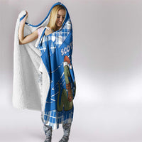 Scotland Christmas Hooded Blanket with Nessie Santa Hat and Blue Tartan Tree - Wonder Print Shop