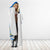 Scotland Christmas Hooded Blanket with Nessie Santa Hat and Blue Tartan Tree - Wonder Print Shop