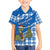 Scotland Christmas Kid Hawaiian Shirt with Nessie Santa Hat and Blue Tartan Tree - Wonder Print Shop