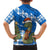 Scotland Christmas Kid Hawaiian Shirt with Nessie Santa Hat and Blue Tartan Tree - Wonder Print Shop
