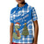 Scotland Christmas Kid Polo Shirt with Nessie Santa Hat and Blue Tartan Tree - Wonder Print Shop