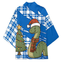 Scotland Christmas Kimono with Nessie Santa Hat and Blue Tartan Tree - Wonder Print Shop