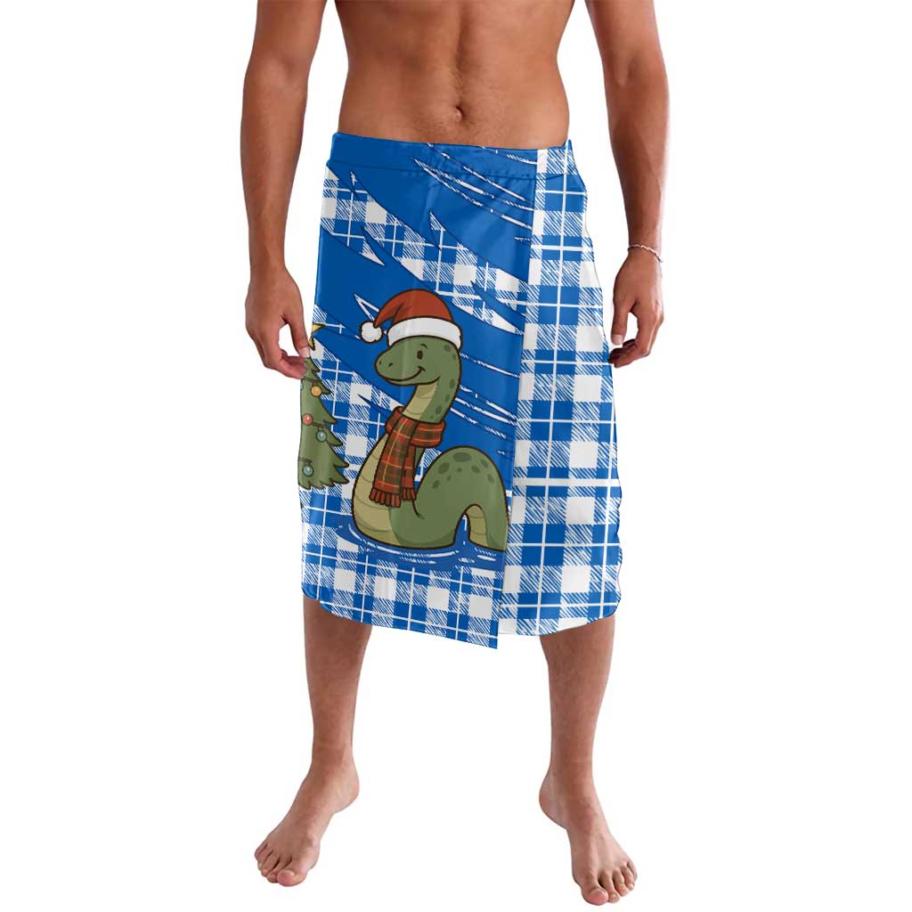 Scotland Christmas Lavalava with Nessie Santa Hat and Blue Tartan Tree - Wonder Print Shop