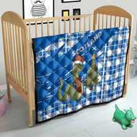 Scotland Christmas Quilt with Nessie Santa Hat and Blue Tartan Tree - Wonder Print Shop