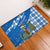 Scotland Christmas Rubber Doormat with Nessie Santa Hat and Blue Tartan Tree - Wonder Print Shop