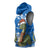 Scotland Christmas Sleeveless Hoodie with Nessie Santa Hat and Blue Tartan Tree - Wonder Print Shop