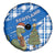 Scotland Christmas Spare Tire Cover with Nessie Santa Hat and Blue Tartan Tree - Wonder Print Shop
