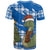 Scotland Christmas T Shirt with Nessie Santa Hat and Blue Tartan Tree - Wonder Print Shop