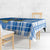 Scotland Christmas Tablecloth with Nessie Santa Hat and Blue Tartan Tree - Wonder Print Shop