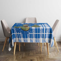 Scotland Christmas Tablecloth with Nessie Santa Hat and Blue Tartan Tree - Wonder Print Shop