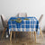 Scotland Christmas Tablecloth with Nessie Santa Hat and Blue Tartan Tree - Wonder Print Shop