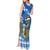 Scotland Christmas Tank Maxi Dress with Nessie Santa Hat and Blue Tartan Tree - Wonder Print Shop