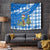 Scotland Christmas Tapestry with Nessie Santa Hat and Blue Tartan Tree - Wonder Print Shop