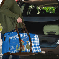 Scotland Christmas Travel Bag with Nessie Santa Hat and Blue Tartan Tree - Wonder Print Shop