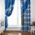 Scotland Christmas Window Curtain with Nessie Santa Hat and Blue Tartan Tree - Wonder Print Shop