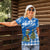 Scotland Christmas Women Polo Shirt with Nessie Santa Hat and Blue Tartan Tree - Wonder Print Shop