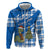 Scotland Christmas Zip Hoodie with Nessie Santa Hat and Blue Tartan Tree - Wonder Print Shop
