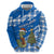 Scotland Christmas Zip Hoodie with Nessie Santa Hat and Blue Tartan Tree - Wonder Print Shop