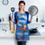 Scotland Christmas Apron with Santa Playing Bagpipes and Blue Red Tartan Music Notes - Wonder Print Shop