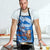 Scotland Christmas Apron with Santa Playing Bagpipes and Blue Red Tartan Music Notes - Wonder Print Shop