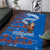 Scotland Christmas Area Rug with Santa Playing Bagpipes and Blue Red Tartan Music Notes - Wonder Print Shop