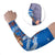 Scotland Christmas Arm Sleeves with Santa Playing Bagpipes and Blue Red Tartan Music Notes - Wonder Print Shop