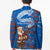 Scotland Christmas Blazer with Santa Playing Bagpipes and Blue Red Tartan Music Notes - Wonder Print Shop