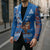 Scotland Christmas Blazer with Santa Playing Bagpipes and Blue Red Tartan Music Notes - Wonder Print Shop
