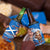Scotland Christmas 4 in 1 Can Cooler Tumbler with Santa Playing Bagpipes and Blue Red Tartan Music Notes - Wonder Print Shop
