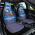Scotland Christmas Car Seat Cover with Santa Playing Bagpipes and Blue Red Tartan Music Notes - Wonder Print Shop