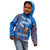 Scotland Christmas Kid Hoodie with Santa Playing Bagpipes and Blue Red Tartan Music Notes - Wonder Print Shop