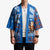 Scotland Christmas Kimono with Santa Playing Bagpipes and Blue Red Tartan Music Notes - Wonder Print Shop