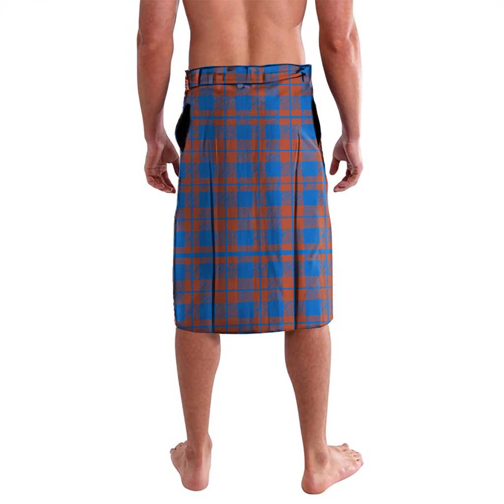 Scotland Christmas Lavalava with Santa Playing Bagpipes and Blue Red Tartan Music Notes - Wonder Print Shop