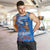 Scotland Christmas Men Tank Top with Santa Playing Bagpipes and Blue Red Tartan Music Notes - Wonder Print Shop